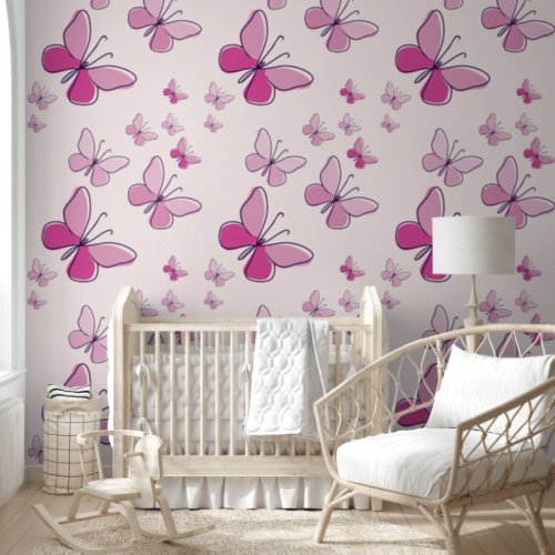 Cute Pink Butterfly Flutter Blush Wallpaper