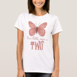Cute Pink Butterfly Kids Birthday Parent T-Shirt<br><div class="desc">This cute and girly shirt design features a magical watercolor butterfly design,  and can be personalized with your own text if desired. The perfect whimsical pink design for the parent(s) of the birthday girl!</div>