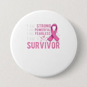 Cute Pink butterfly to Support Breast Cancer Button