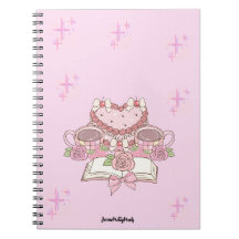 Cute Pink Cake Spiral Notebook