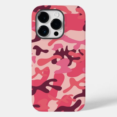 Cute Pink Camo Case_Mate iPhone 14 Pro Case