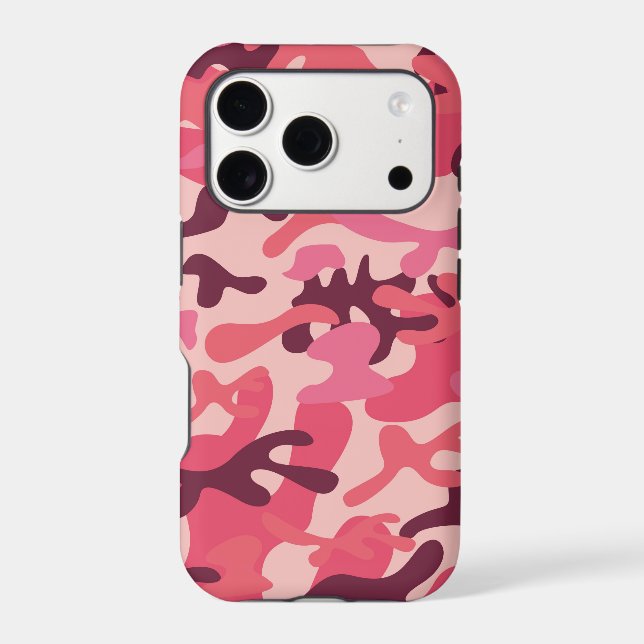 Cute Pink Camo Iphone Case (Back)