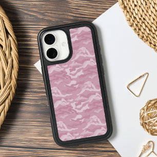 Cute Pink Camo Pattern iPhone 16 Case