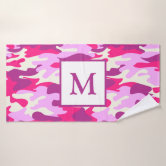 pink camo bath towels