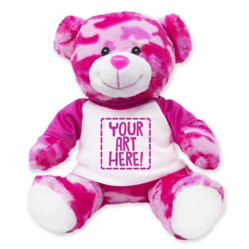Cute Pink Camouflage 9 Stuffed Teddy Bear