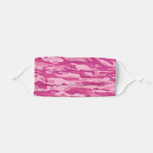 Cute Pink Camouflage Camo Pattern Adult Cloth Face Mask (Front, Folded)