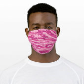 Cute Pink Camouflage Camo Pattern Adult Cloth Face Mask (Worn)