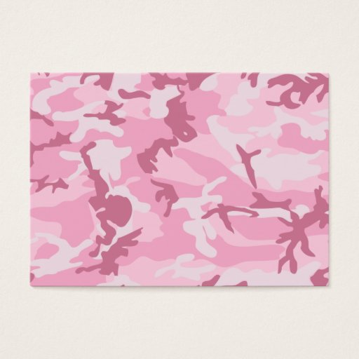 Customizable Cute Pink Camouflage Print Business Card Templates