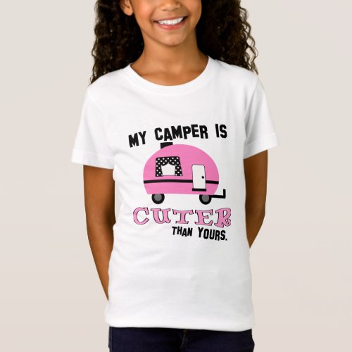 Cute Pink Camper Kids Shirt