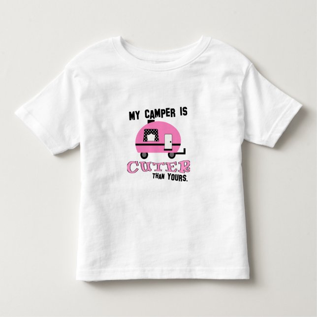 Cute Pink Camper Toddler T-Shirt (Front)