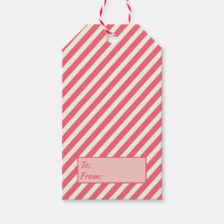 Cute Pink Candy Cane Stripes Pattern - Christmas