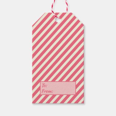 Cute Pink Candy Cane Stripes Pattern - Christmas