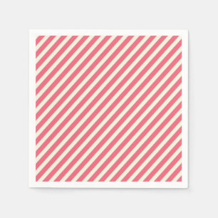 Cute Pink Candy Cane Stripes Pattern - Christmas Napkins