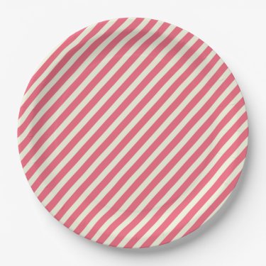 Cute Pink Candy Cane Stripes Pattern - Christmas