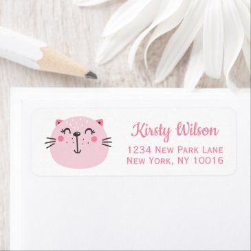 Cute Pink Cat | Baby Shower