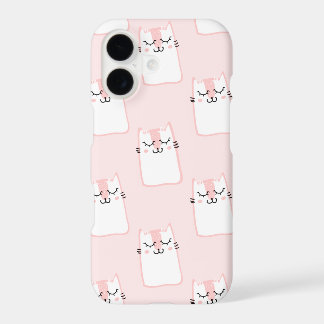 Cute Pink Cat iPhone 17 Case