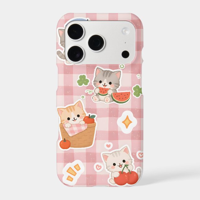 Cute Pink Cat Phone Case (Back)