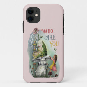 Cute Pink Caterpillar in Alice in Wonderland Art iPhone 11 Case