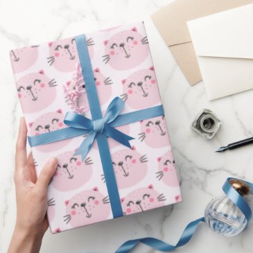 Cute Pink Cats Pattern - Pink