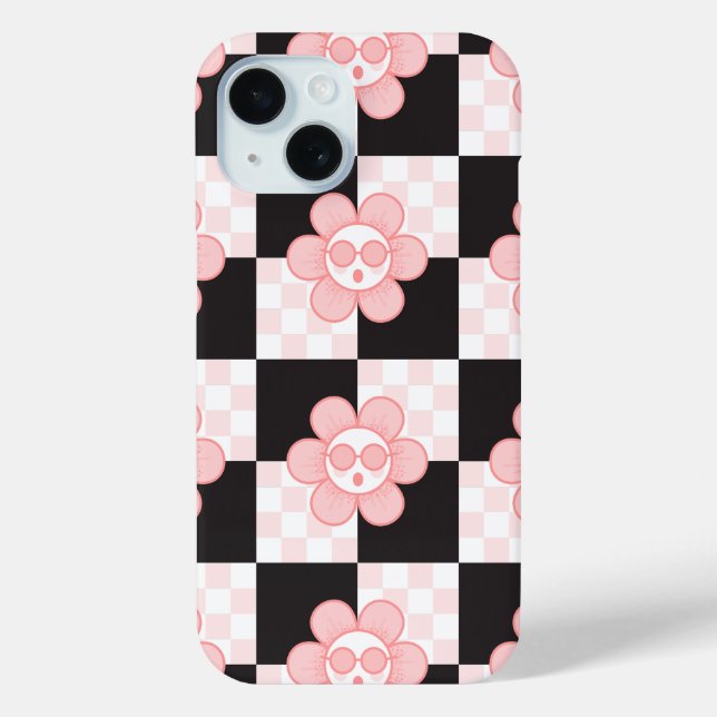 Cute Pink Checkered Case-Mate iPhone Case (Back)