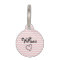 Cute Pink Chevron Personalized Pet Tag