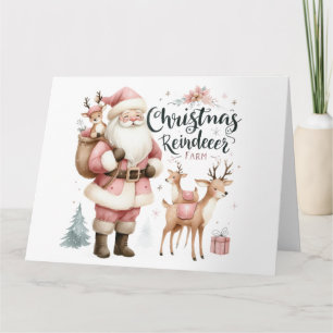 Cute Pink Christmas Card