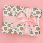 Cute Pink Christmas Gingerbread Cookies Pattern Wrapping Paper<br><div class="desc">A cute Christmas gingerbread girl with a pink hat,  and gingerbread cookies decorates wrapping paper. So cute for wrapping kids Christmas presents. Designed for you by Blackberry Boulevard.</div>