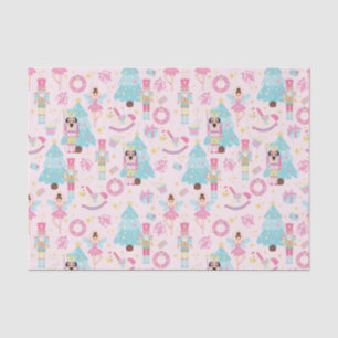 Cute Pink Christmas Nutcracker Ballet Tissue Paper