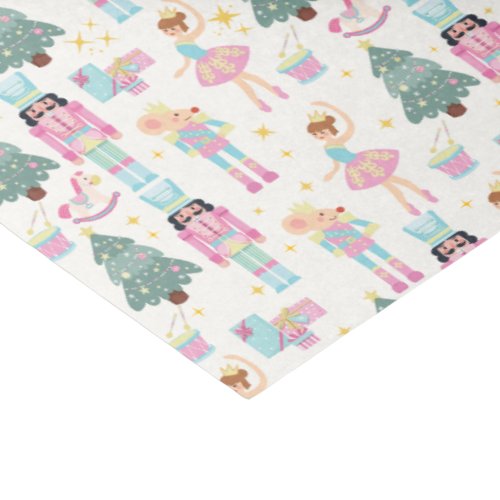 Cute Pink Christmas Nutcracker Ballet Tissue Paper