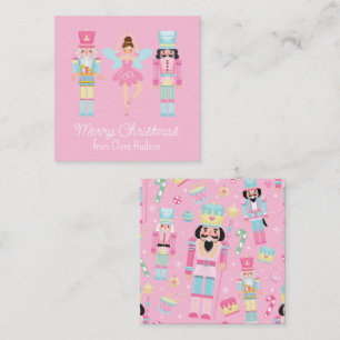 Cute Pink Christmas Nutcracker Note Card