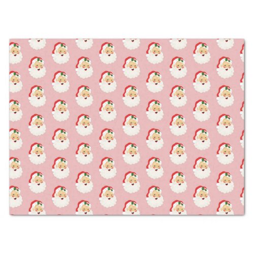 Cute Pink Christmas Santa Claus Wrapping Paper