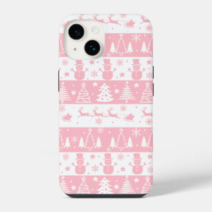 Cute Pink Christmas Winter iPhone 14 Case
