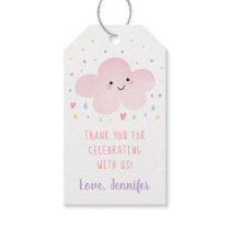 Cute Pink Cloud Stars Baby Shower Gift Tags