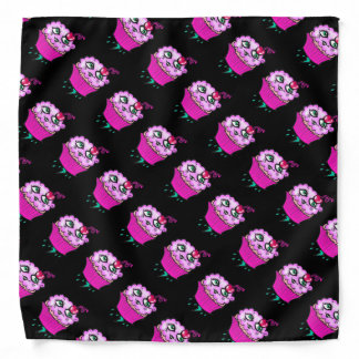 Cute Pink Cloudy Cupcake Bandanna