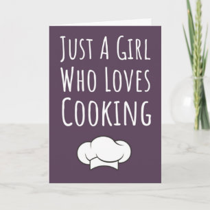 Cute Pink Cooking Cards For Baby Girls Cook Chef