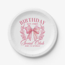 Cute Pink Coquette Birthday Party Girly Bow