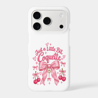Cute Pink Coquette Bow Cherry Feminine Aesthetic iPhone 17 Pro Case