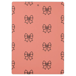 ​Cute Pink Coquette Bow Pattern Clipboard