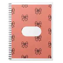 ​Cute Pink Coquette Bow Pattern Notebook - Persona