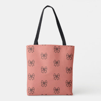 ​Cute Pink Coquette Bow Pattern Tote Bag