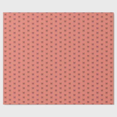 Cute Pink Coquette Bow Pattern Wrapping Paper