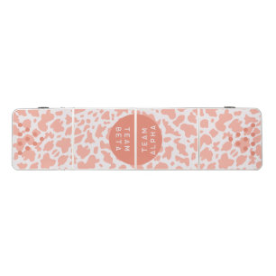 Cute pink cow print Beach Party Personalised Beer Pong Table
