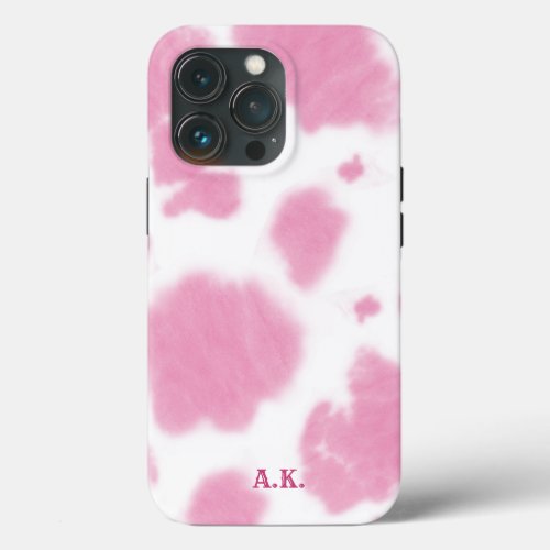 Cute Pink Cow Print Western Rodeo Custom Case_mate iPhone 13 Pro Case