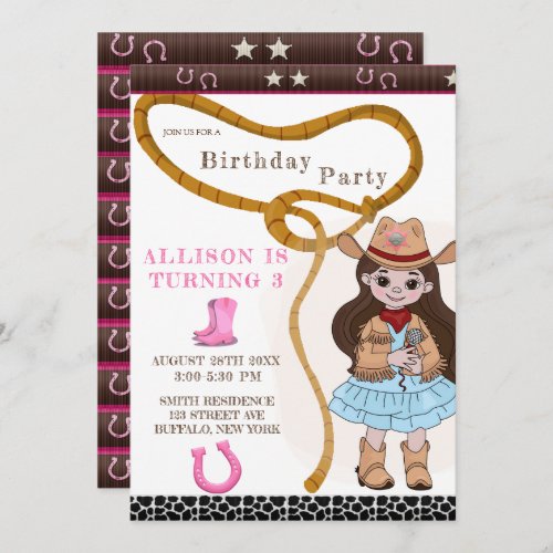 Cute Pink Cowgirl Birthday Party 