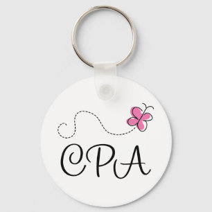 Cute Pink CPA Keychain