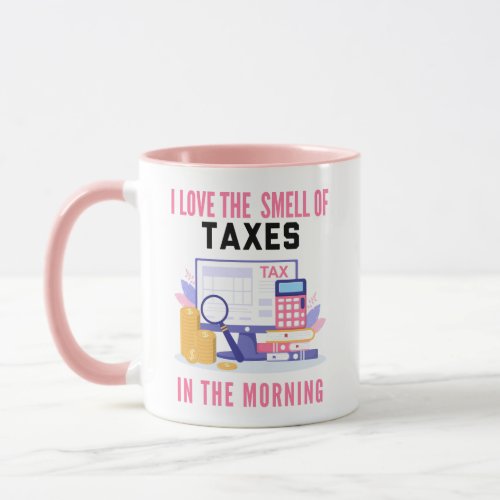 Cute Pink CPA Tax Accountant Personalized Name Mug