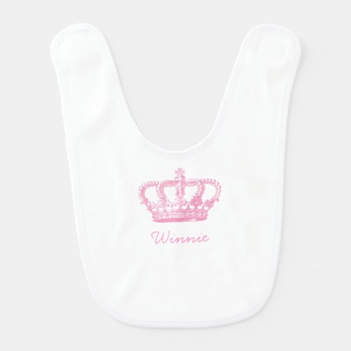 Cute Pink Crown Bib