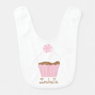 Cute Pink Cupcake Baby Bib