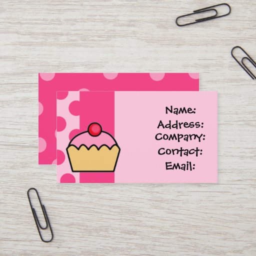 Customizable cupcake business Cards