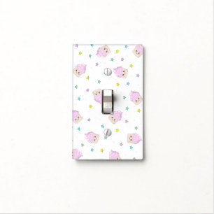 Cute Pink Cupcake Pattern Girls Bedroom Room Decor Light Switch Cover